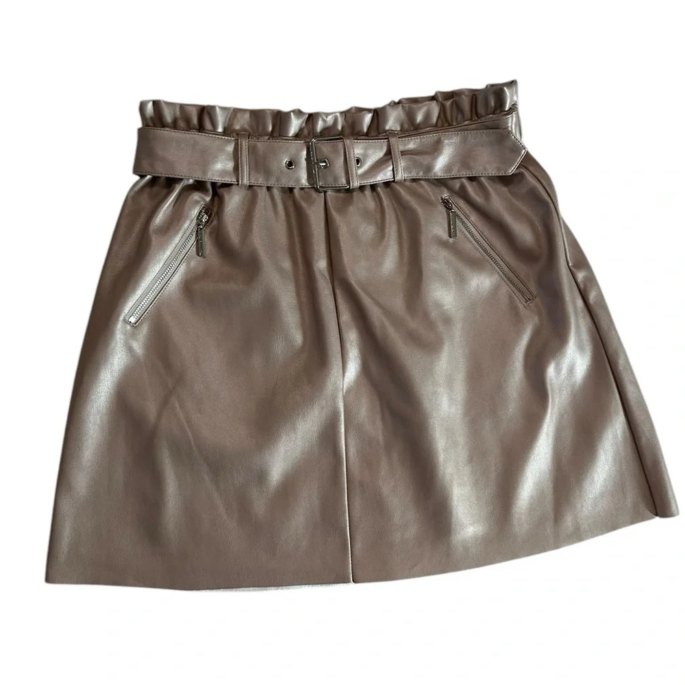 Marc New York Light Pink Metallic Skirt Size M NWT